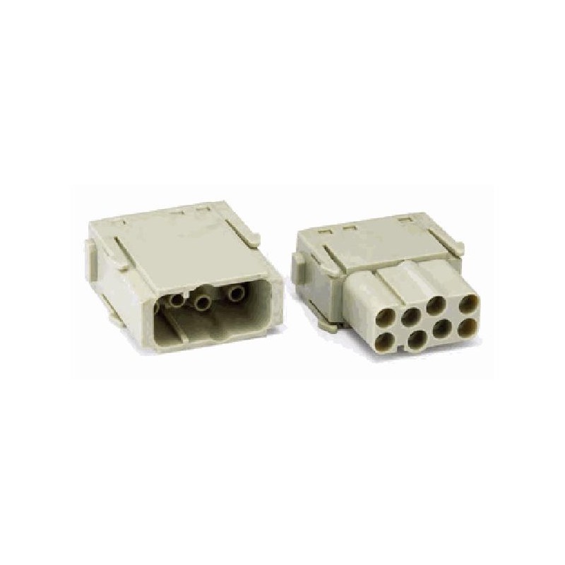 Insert HM modulaire, Raccordement à Sertir, femelle, 8 pin, 16A, Polycarbonate 
